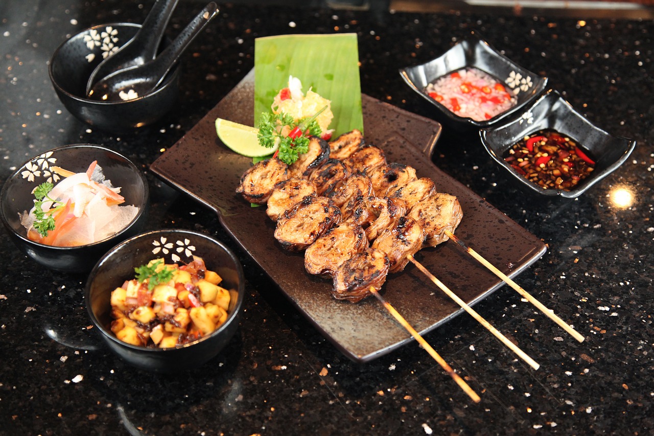 pork intestine, barbecue, grill