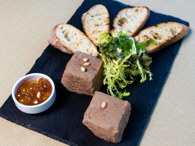 Liver Pate with Toasted Baguette Appetizer