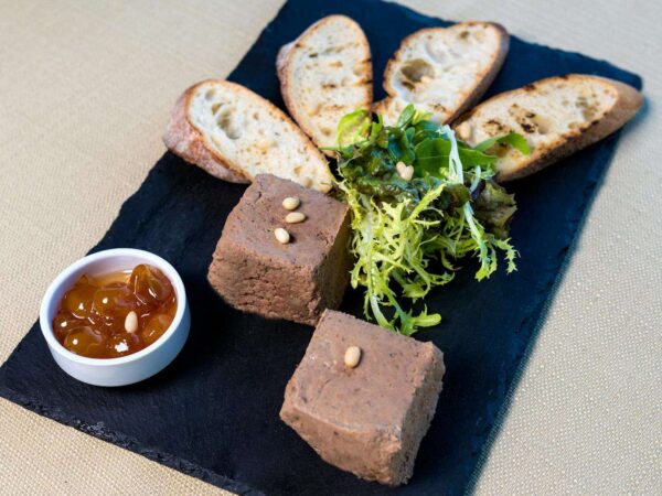 Liver Pate with Toasted Baguette Appetizer